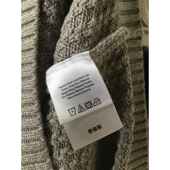 Eddie Bauer Cotton Henley Sweater Mens Beige Size Tall L - Picture 5 of 6